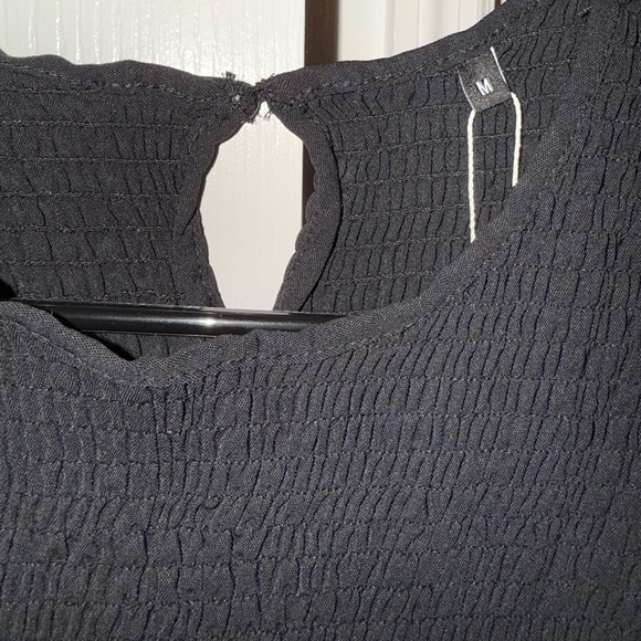 Black smocked/tiered midi dress, size M - Picture 5 of 6